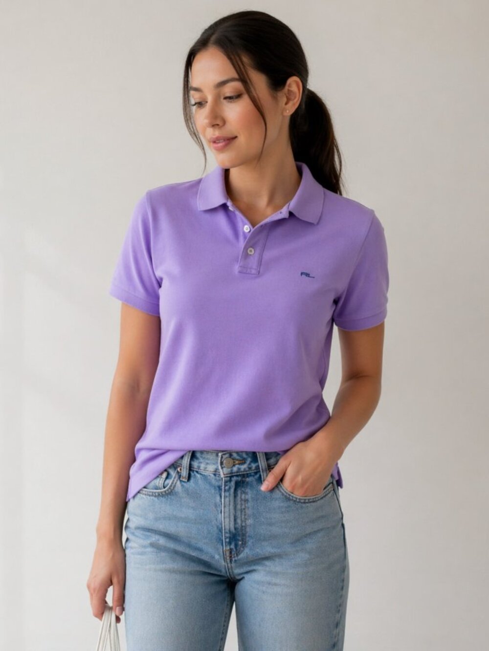 RALPH LAUREN RL Logo Stretch Piqué Polo Shirt